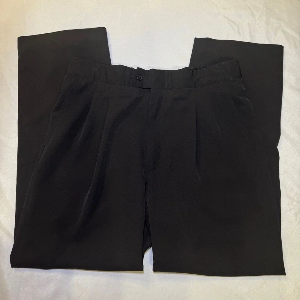 Smitty Officials Black Dress Pants Size 35 Pleated Referee Uniform Trousers NWOT
